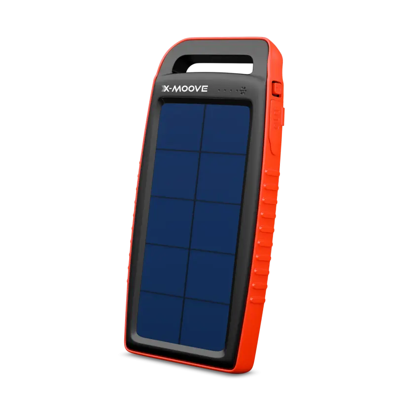 Batterie externe solaire avec lampe torche - 10 000 mAh