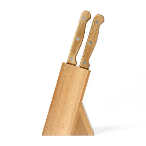 [MEC134] Set de 6 couteaux à steak avec support