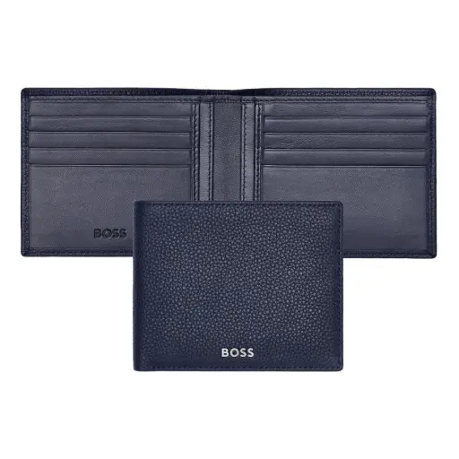 Portefeuille Classic Grained Navy