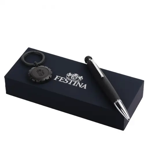 [FPKB198A] Parure Festina (stylo bille & porte-clefs)